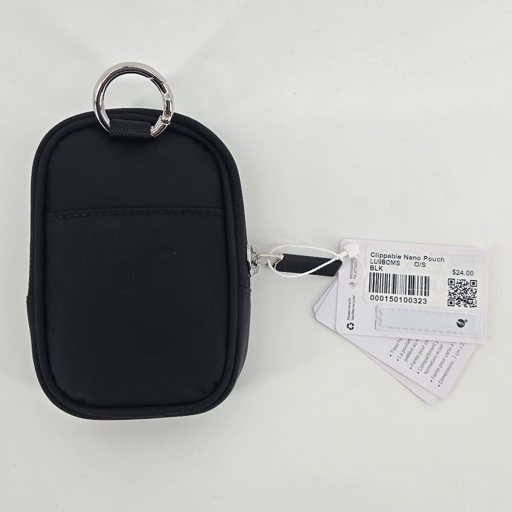 NWT Lululemon Clippable Nano Pouch - Black - Picture 4 of 6